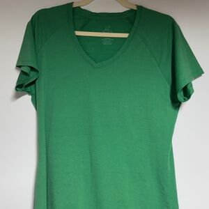 WOOLX- MIA V-Neck - Green - LARGE